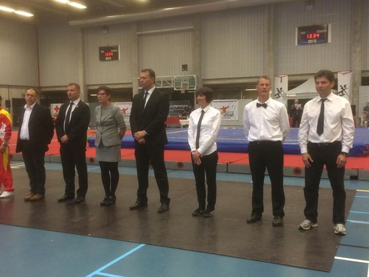 FWF - Fédération Wushu France added a new photo — at Sporthal Sint-Gillis-Dender...