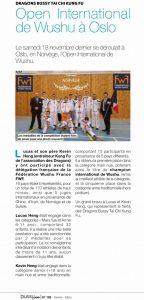 Petit article du bussy mag (journal de notre ville) sur la prestation de Lucas e...